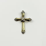 Vintage 9ct Gold Diamond Christian Cross Pendant 375