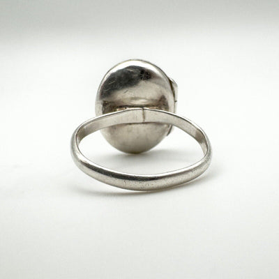 Vintage Secret Locket Ring in Sterling Silver 925 Size N - O