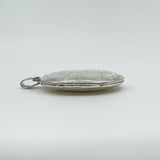 Vintage Oval Foliate Engraved Locket in Sterling Silver 925 (1993)