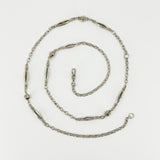 Vintage Sterling Silver Ornate Beaded Ball Fancy Link 25.5" Chain / Necklace 925