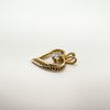 Vintage 9ct Gold Heart CZ Pendant 