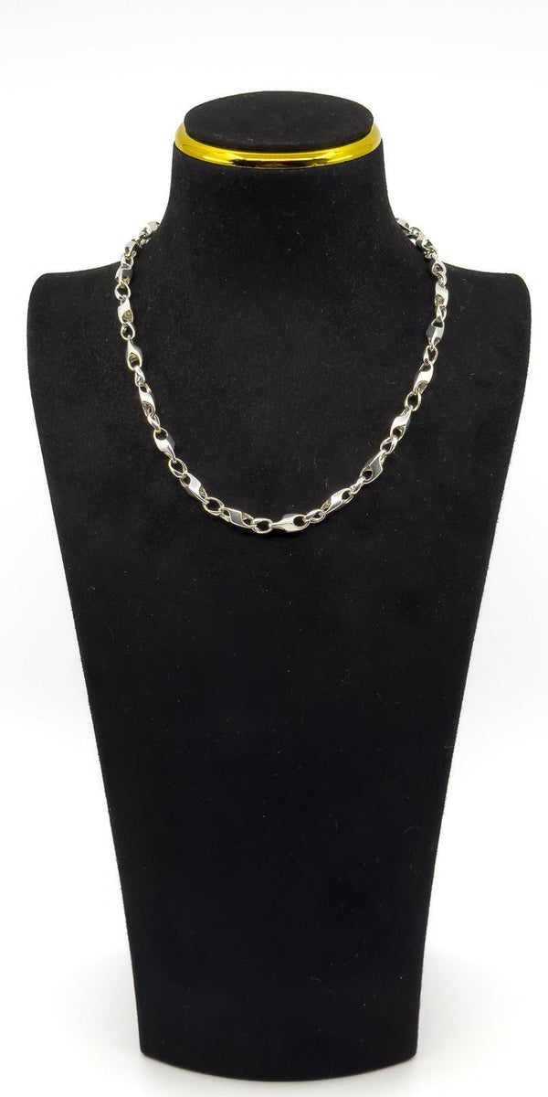 Vintage Sterling Silver Chunky 16.5" Fancy Link Chain / Necklace 925 23g