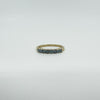 9ct Gold 0.48ct Blue Diamond Half Hoop Eternity Ring 375 Size N