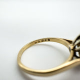 Vintage 9ct Gold Sapphire & Diamond Engagement Stacking Ring Size I - J