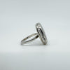 Vintage Sterling Silver Oval Engraved Secret Locket Ring 925 Size N 1/2