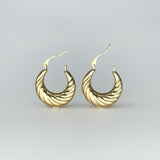 Vintage 9ct Gold Small Chunky Twisted Hoop Earrings