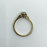 Vintage 9ct Gold 0.20ct Diamond Solitaire Ring 375 Size M Engagement 1989