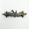 Antique Victorian Sterling Silver & Rose Gold Swallow & Ivy Brooch 925 Birm 1901