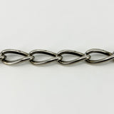 Chunky Antique Sterling Silver Oval Link 15” Albert Chain / Necklace & T-Bar 925