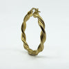 Large Vintage Twisted 9ct Gold Hoop Earrings 375