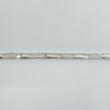 Sterling Silver Panelled CZ Tennis 7.5” Bracelet 925