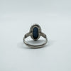 Vintage Sterling Silver Wedgewood Blue Jasper Ware Cameo Ring 925 Size J - K