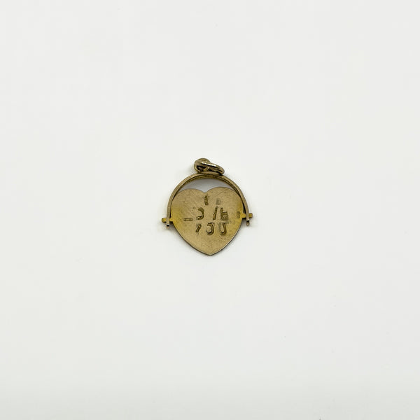 Small Vintage 9ct Gold Spinning I LOVE YOU Fob / Pendant 375 (London 1979)