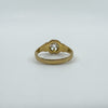 Antique 18ct Gold .35ct Diamond Chunky Old Cushion Cut Solitaire Ring 750 Size Q