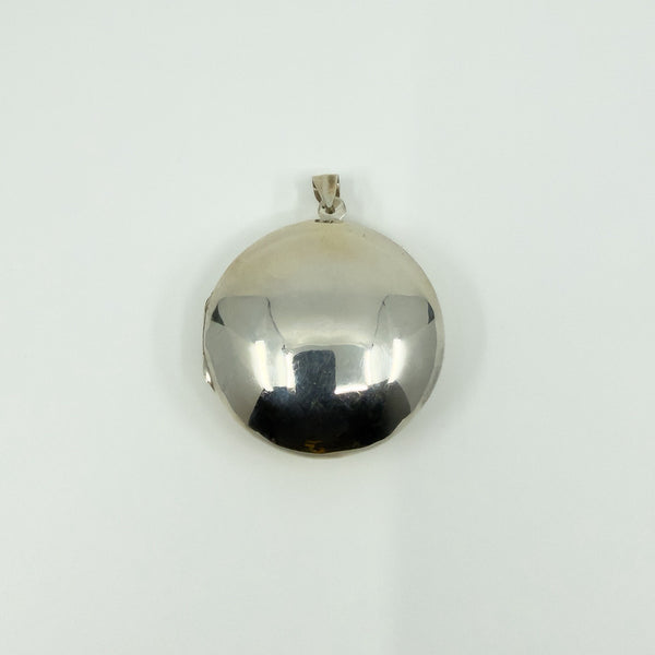 Vintage Sterling Silver Large Chunky Round Photo Locket 925 (1994)