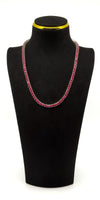 18.4" Sterling Silver 27ct Natural Ruby Tennis Necklace 925