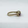 Vintage 1ct Pink Tourmaline 5 Stone Ring Size S Birm 2006