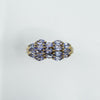 9ct Gold Tanzanite Cluster Ring Size V (Birmingham 2006) 