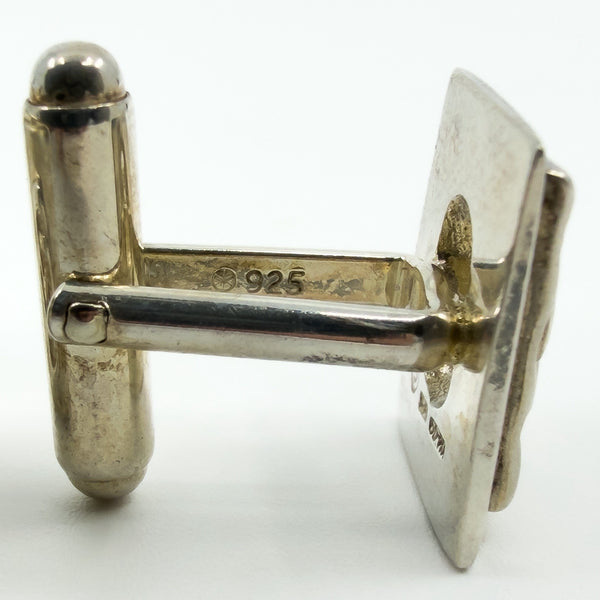 Vintage Sterling Silver Rectangular Cufflinks by Kit Heath 925