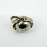 Vintage Sterling Silver Chunky Orb Photo Locket 925 