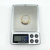 9ct Gold Tanzanite Cluster Ring Size V (Birmingham 2006) 