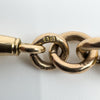 Antique Victorian Chunky 9ct Gold 16” Fancy Albert Chain 2x Dog Clips Birm 1900