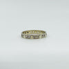 Vintage 9ct White Gold Paste Full Eternity Band / Ring Size M 