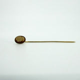 Vintage 9ct Cameo Shell Left Facing Stick Pin 375 (London 1980)