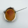 Vintage Sterling Silver Carved Shell Cameo Brooch / Pendant 925