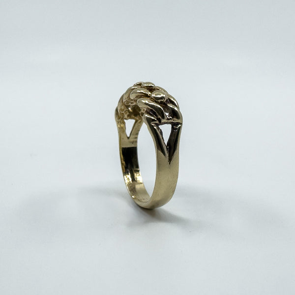 Vintage 9ct Gold Single Row Keeper Ring 375 Size L (London 1979)