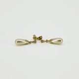Vintage 9ct Gold Pearl Drop Earrings 375