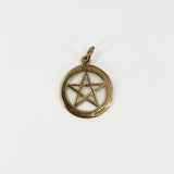 Antique 9ct Rose Gold Engraved Star of David Pendant 375 (Birm 1921)