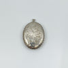 Large Sterling Silver Vintage Oval Foliage Engraved Photo Locket 925 Birm 1996 