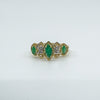 14ct Gold 0.45ct Emerald & Diamond Ring Size N 585