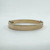 Antique 9ct Rose Gold Oval Ivy Engraved Hinged Bangle Bracelet 375 Chester 1898
