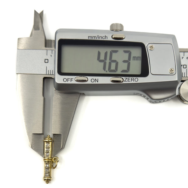 Vintage 9ct Gold Diamond T-Bar Pendant / Charm 375