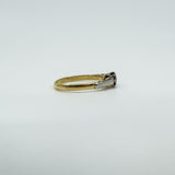 Vintage 18ct Gold & Platinum 0.20ct Diamond Solitaire Ring 750 Size N