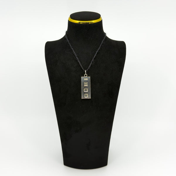 Large Chunky Vintage Sterling Silver Ingot Pendant 925 (Birm 1978)