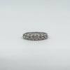 Vintage Sterling Silver CZ Half Hoop Eternity Stacking Band Size O 