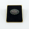 Antique 1.8ct Natural Emerald & Rose Cut Diamond 18ct Gold Brooch