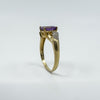 Vintage 9ct Gold 1.75ct Diamond & Amethyst Ring 375 Size R 2004