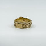 Vintage 9ct Gold Buckle Ring Size N (London 1970)