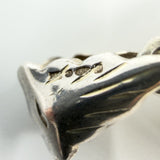 Chunky Vintage Sterling Silver Oval Foliate Engraved Photo Locket 925 (1996)