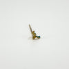Antique Victorian 9ct / 15ct Gold Lucky Wish Bone Pearl & Turquiose Stick Pin