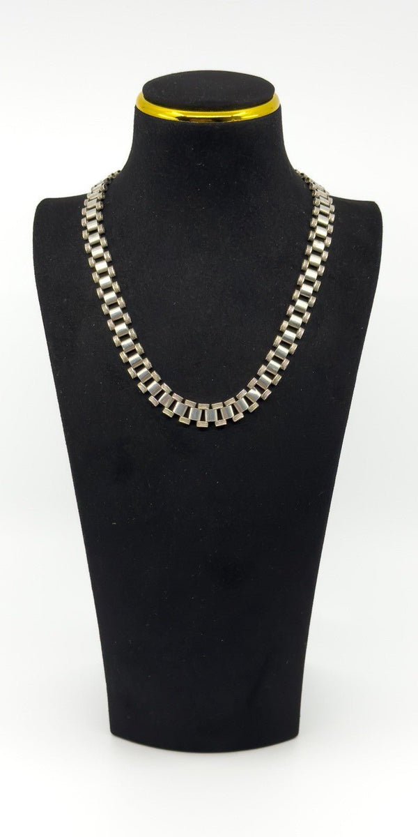 Antique Victorian Sterling Silver Reversible 18.5" Book Chain 925