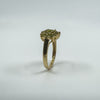 14ct Gold 1.10ct Green Peridot Cluster Ring 585 Size M 1/2 Engagement