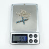 Vintage Sterling Silver Turquoise Christian Cross Pendant & 18” Chain 925