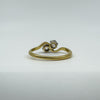 18ct Gold & Platinum 0.50ct Diamond Toi et Moi Ring 750 Size Q 