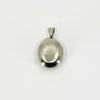 Chunky Vintage Sterling Silver Oval Black Onyx Engraved Locket 925
