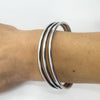 Vintage Sterling Silver Chunky Oval Trilogy Torque Bangle / Bracelet 925 29g